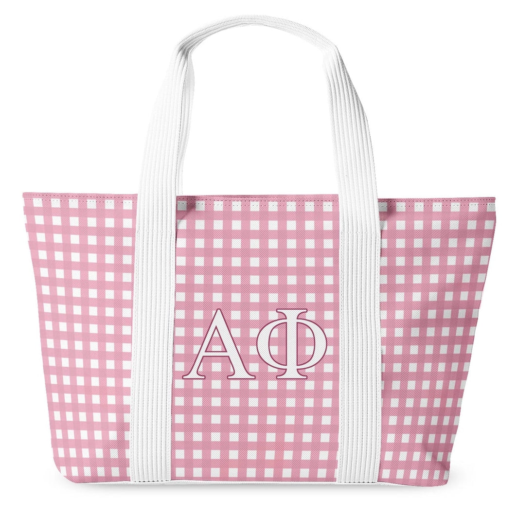 Sorority Gingham Tote Bag