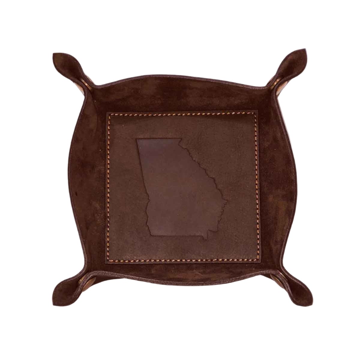 Georgia Embossed Leather Valet Tray