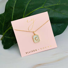 Load image into Gallery viewer, Initial Deco Open Locket Pendant Necklace
