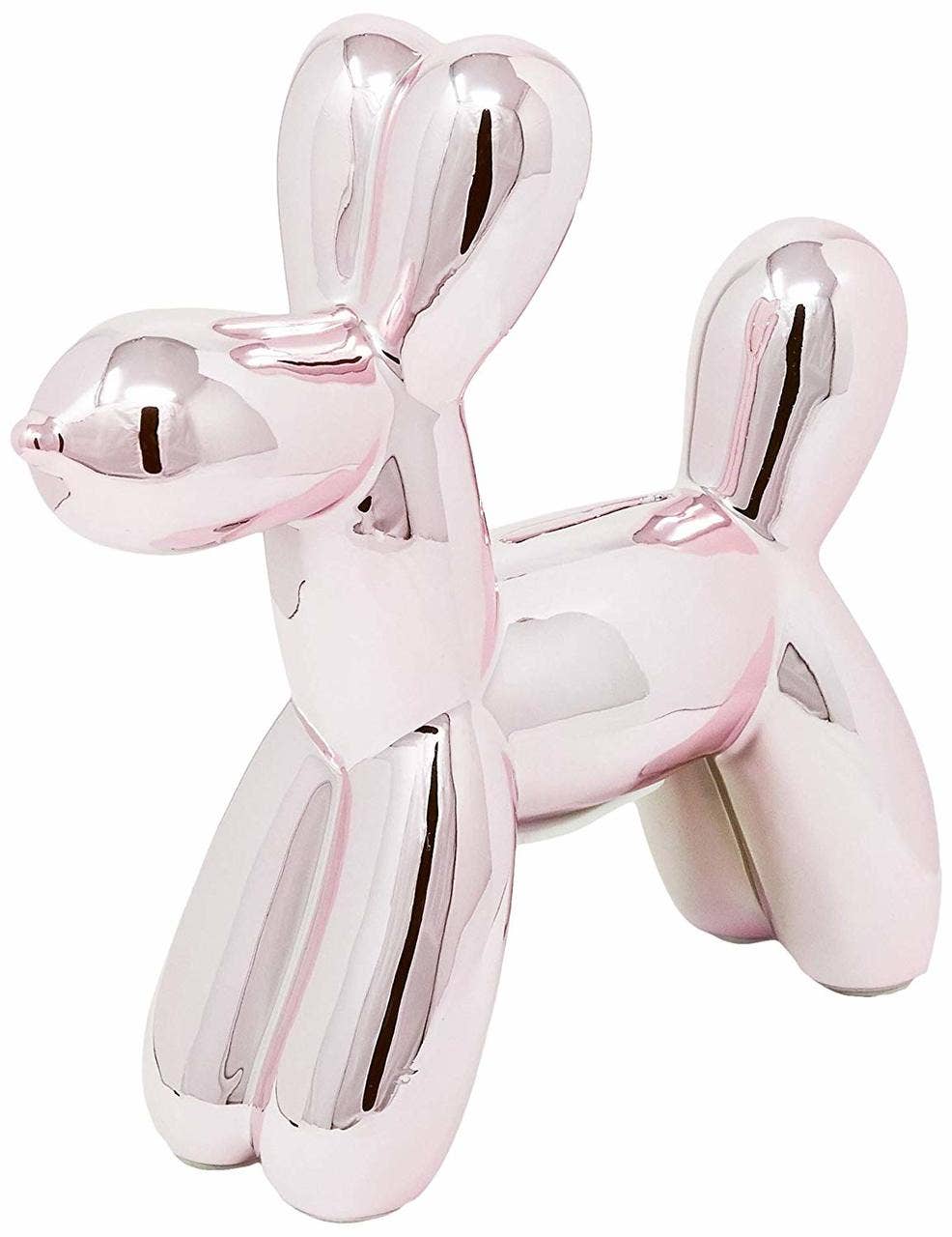 Pink Ceramic Dog Bank