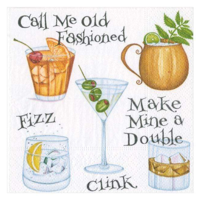 Caspari Cocktail Hour Cocktail Napkins