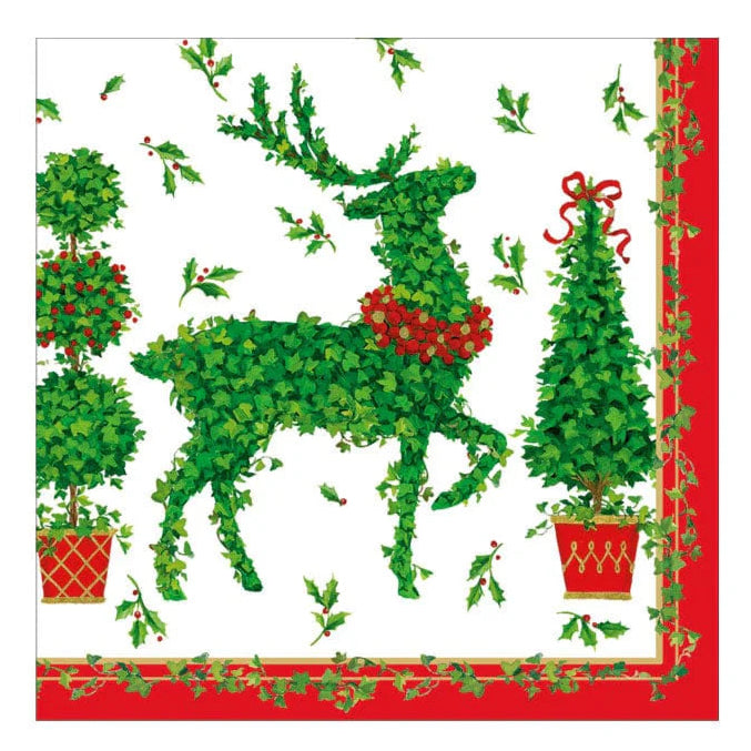 Caspari Animal Topiaries Cocktail Napkins