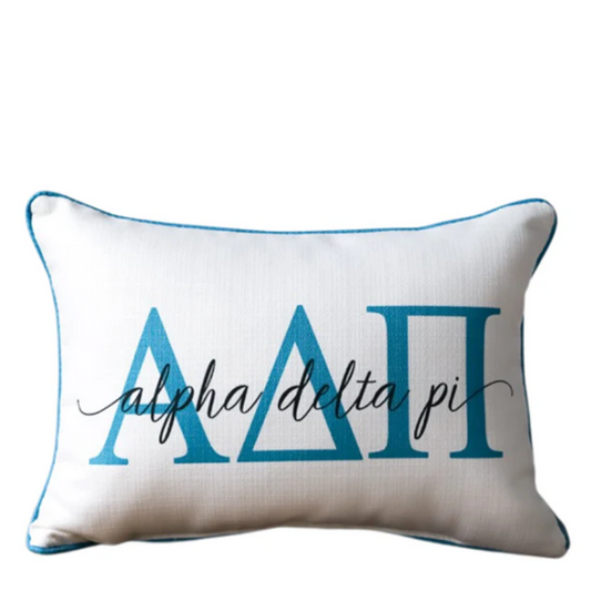 Sorority Large Letter Overlap Pillow