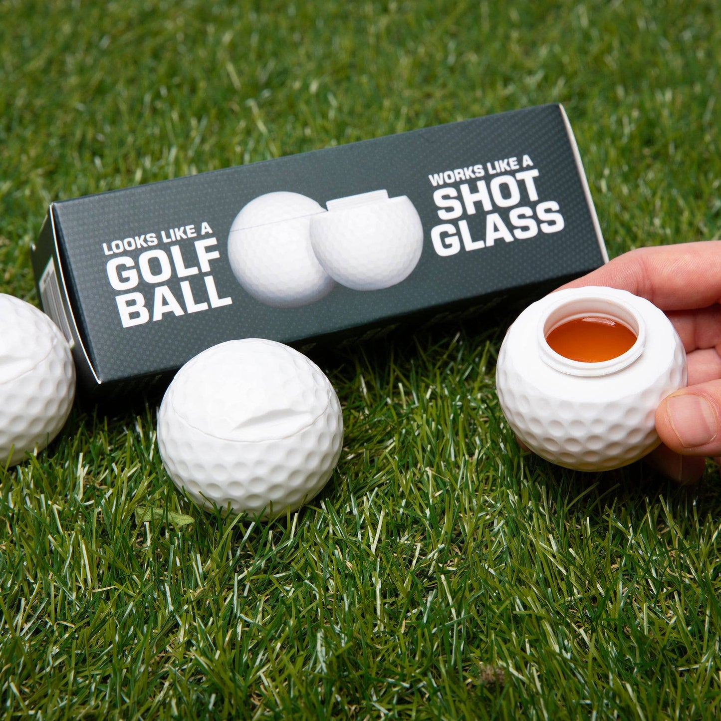 Golf Ball Shaped Shot Glass Set