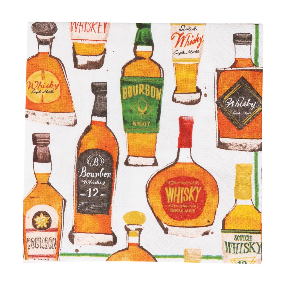 Caspari Whiskey Tasting Cocktail Napkins