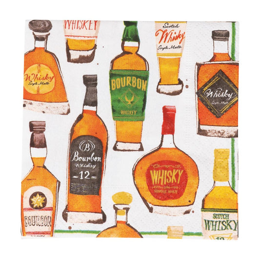 Caspari Whiskey Tasting Cocktail Napkins