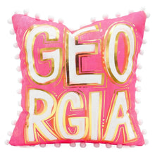 Load image into Gallery viewer, Gold Foil Pink Georgia Pillow

