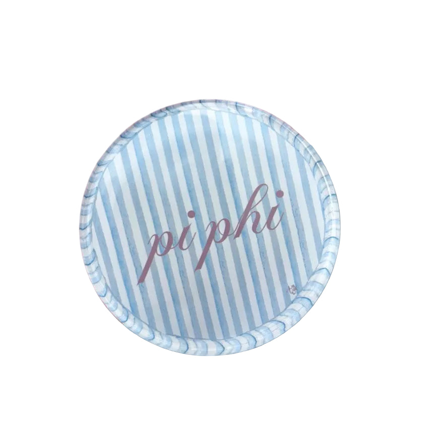 Sorority Round Striped Coaster