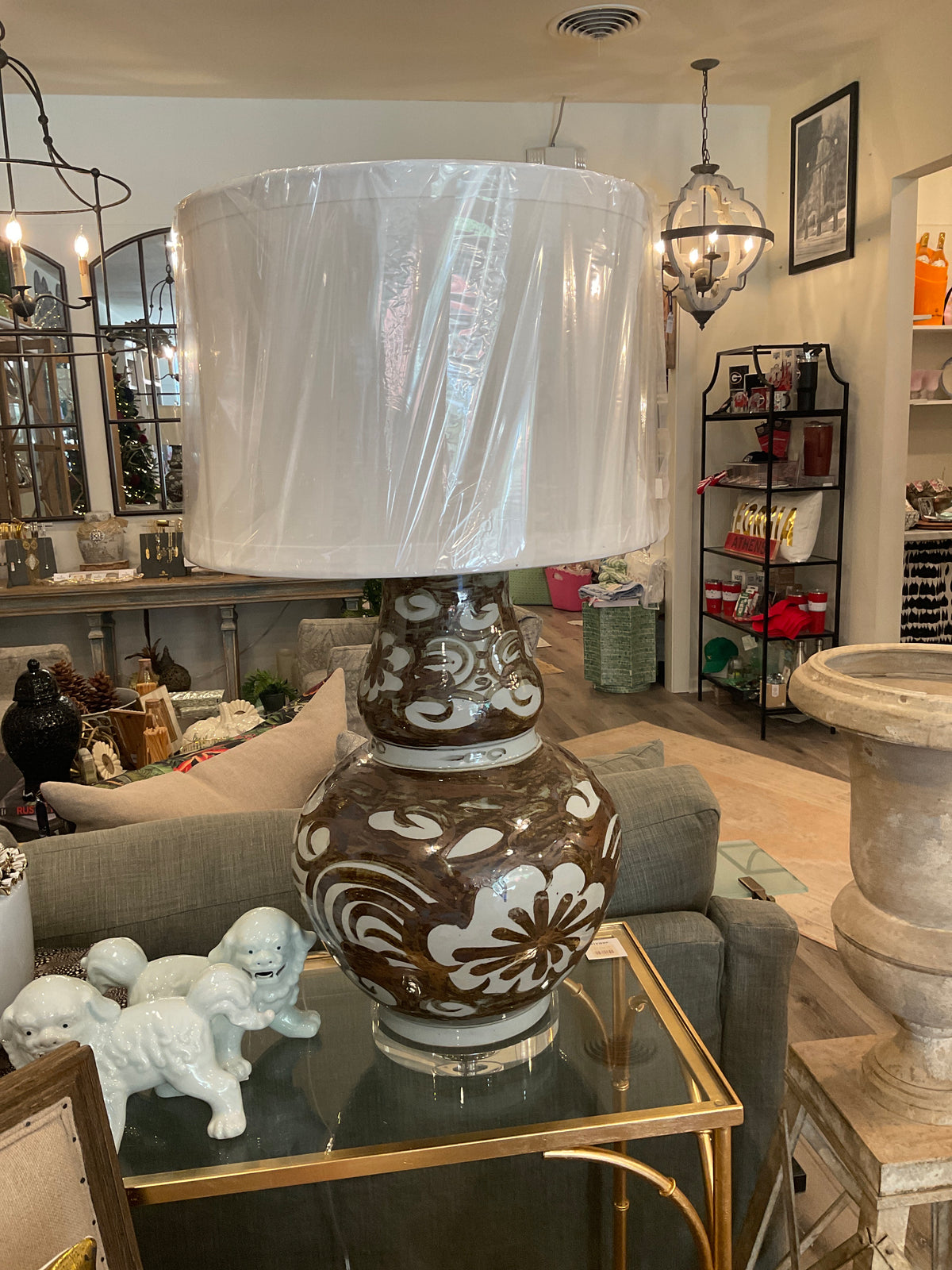 Brown Sea Reed Gourd Lamp