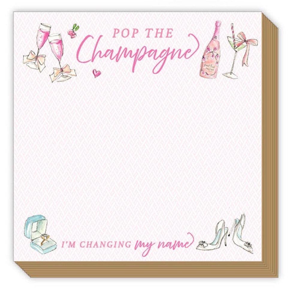 Rosanne Beck Pop The Champagne I’m Changing My Name Luxe Notepad