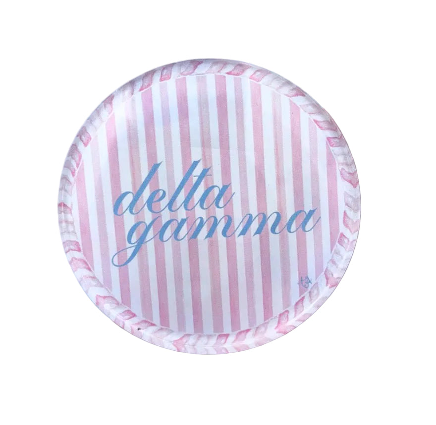Sorority Round Striped Coaster