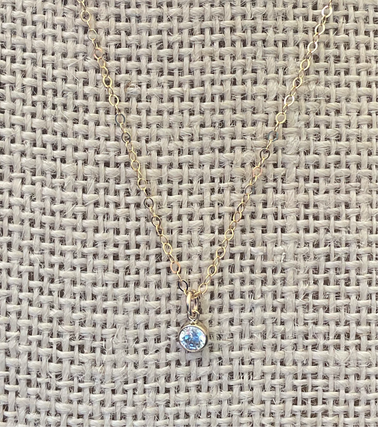 Dainty Necklace with Diamond Pendant