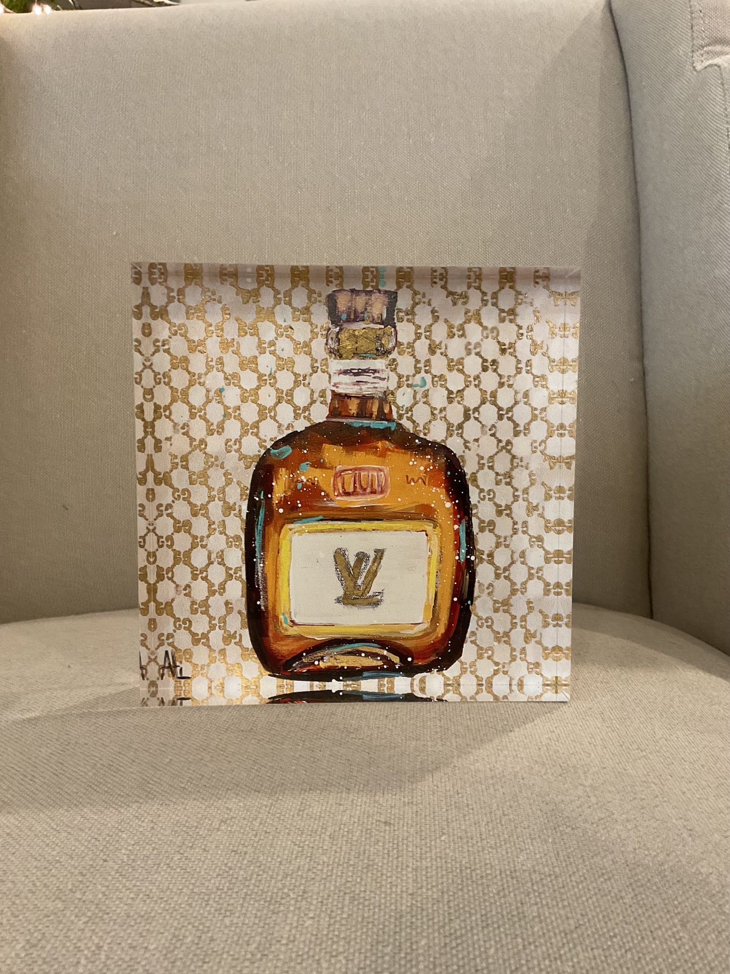 Cognac LV Acrylic Block