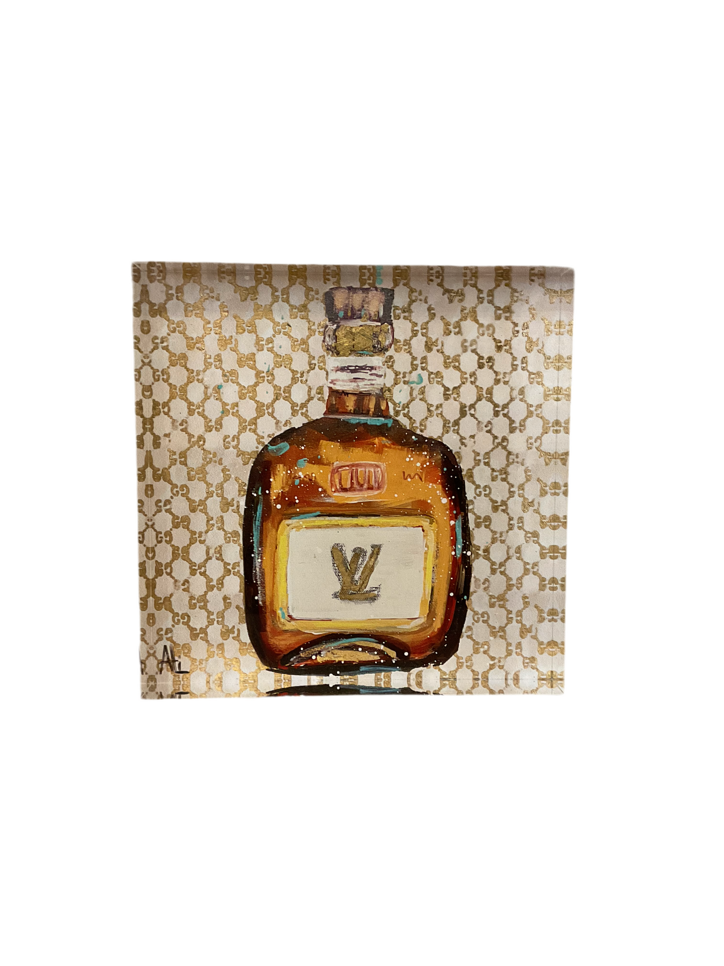 Cognac LV Acrylic Block