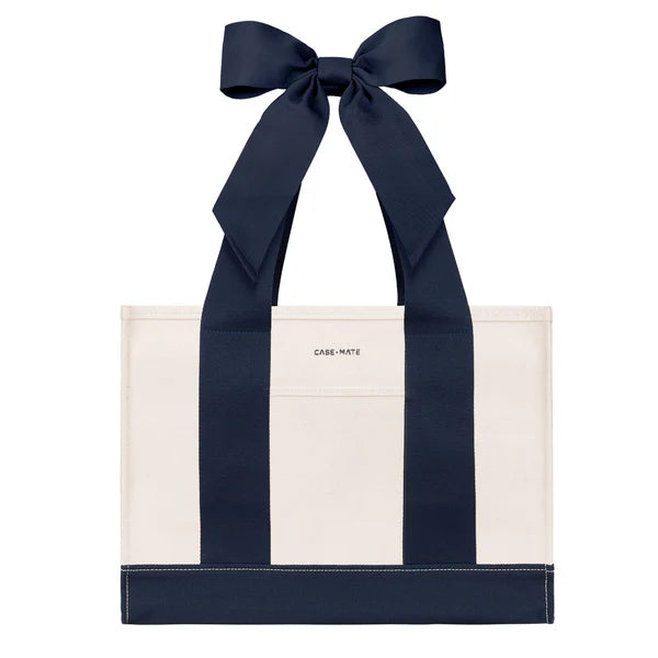Case-Mate Oxford Navy Canvas Bow Tote