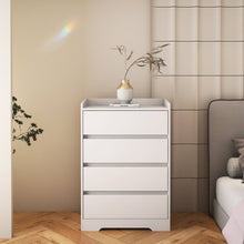 Load image into Gallery viewer, 4-Drawer Dresser, Waterproof, Black/White, Modern Design
