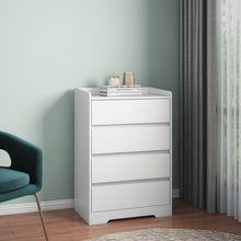 Load image into Gallery viewer, 4-Drawer Dresser, Waterproof, Black/White, Modern Design
