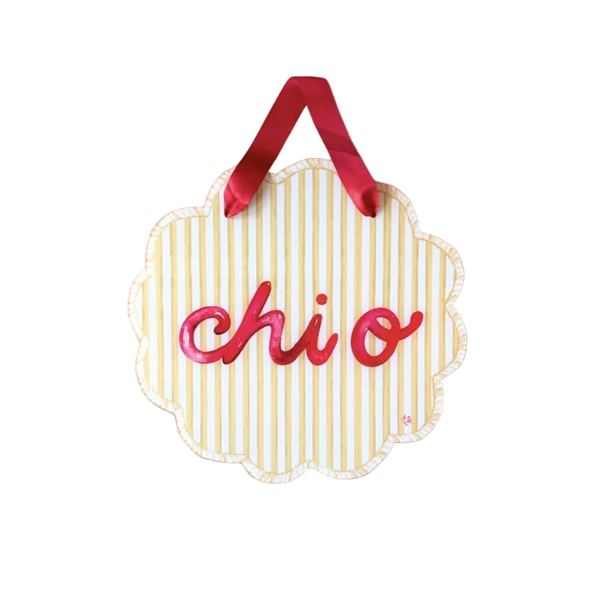 Sorority Scalloped Acrylic Door Hanger