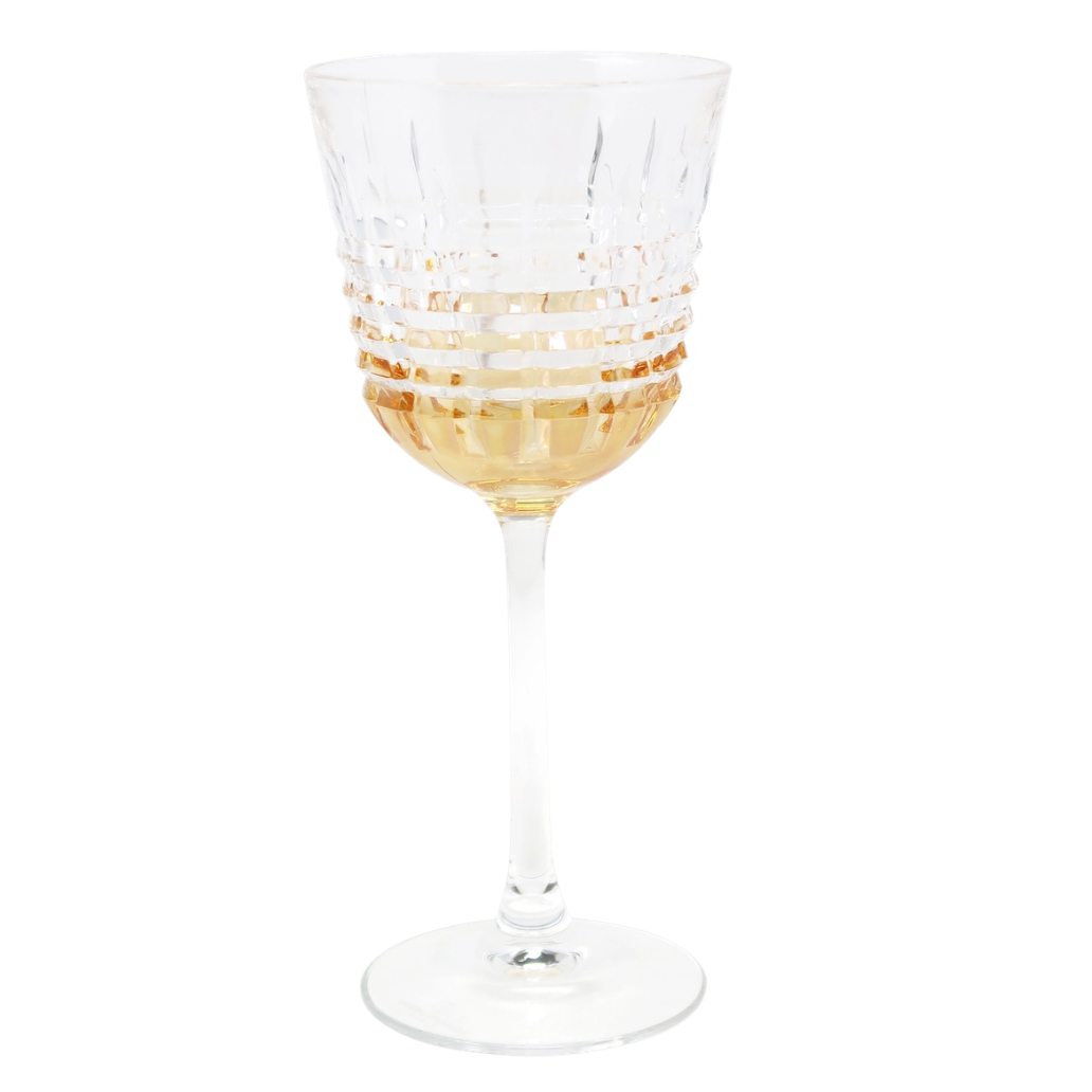 Amber accented Wine Glasses