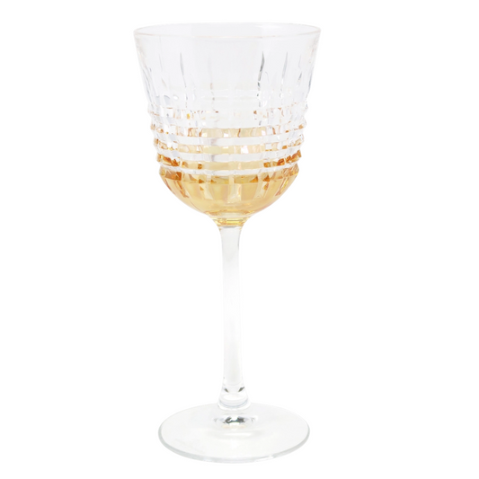 Amber accented Wine Glasses