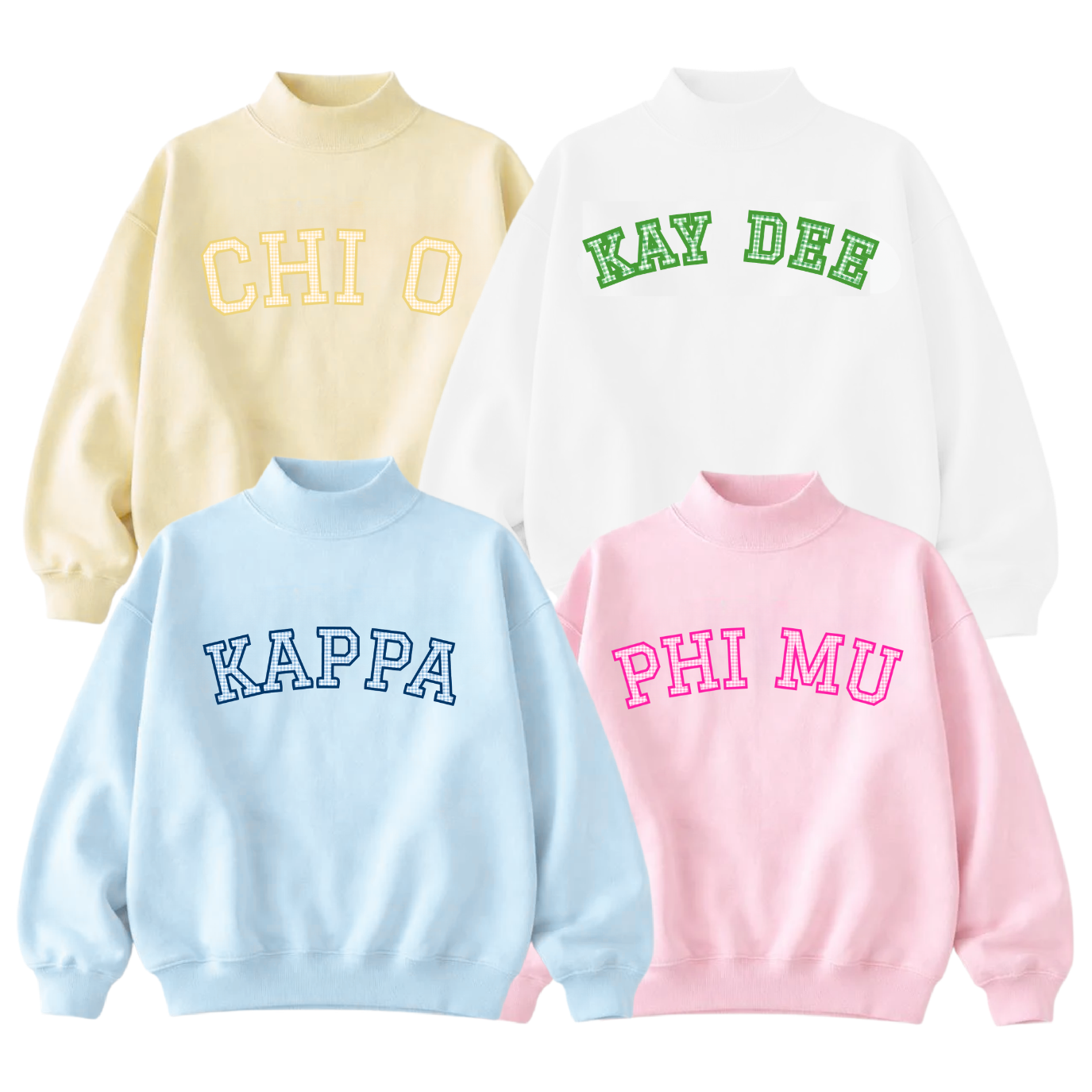 Bid Day Sorority Mock Neck Sweatshirt