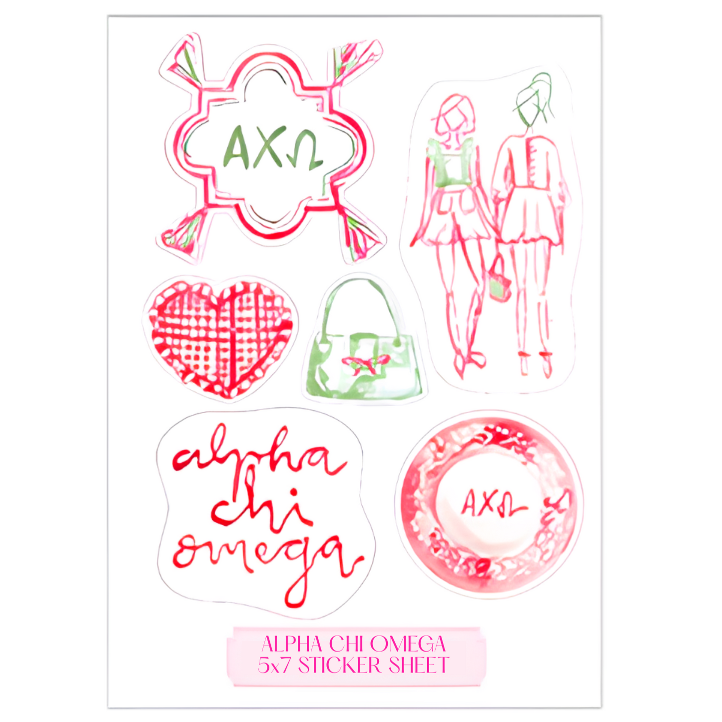 Sorority Bid Day Sticker Sheet