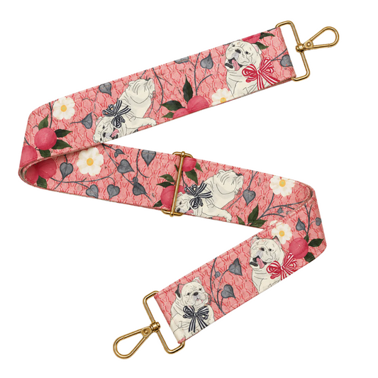 Black & Red Silk Purse Strap