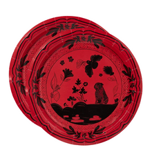 Load image into Gallery viewer, Bulldog Red and Black Paper Plates
