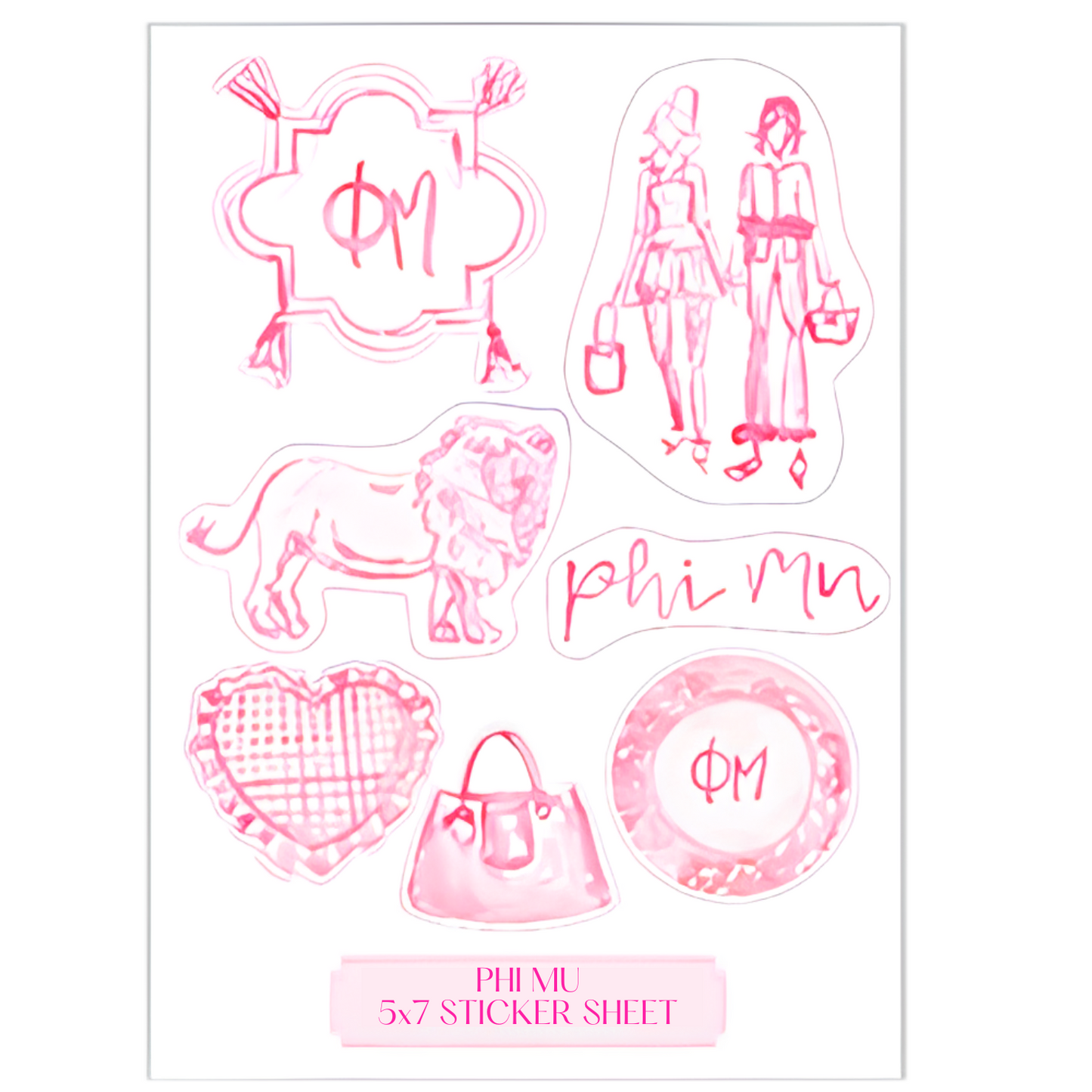 Sorority Bid Day Sticker Sheet
