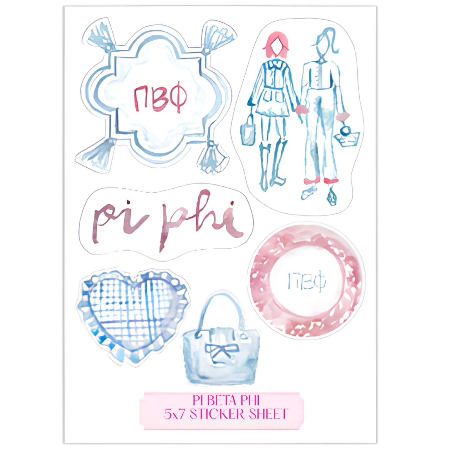 Sorority Bid Day Sticker Sheet