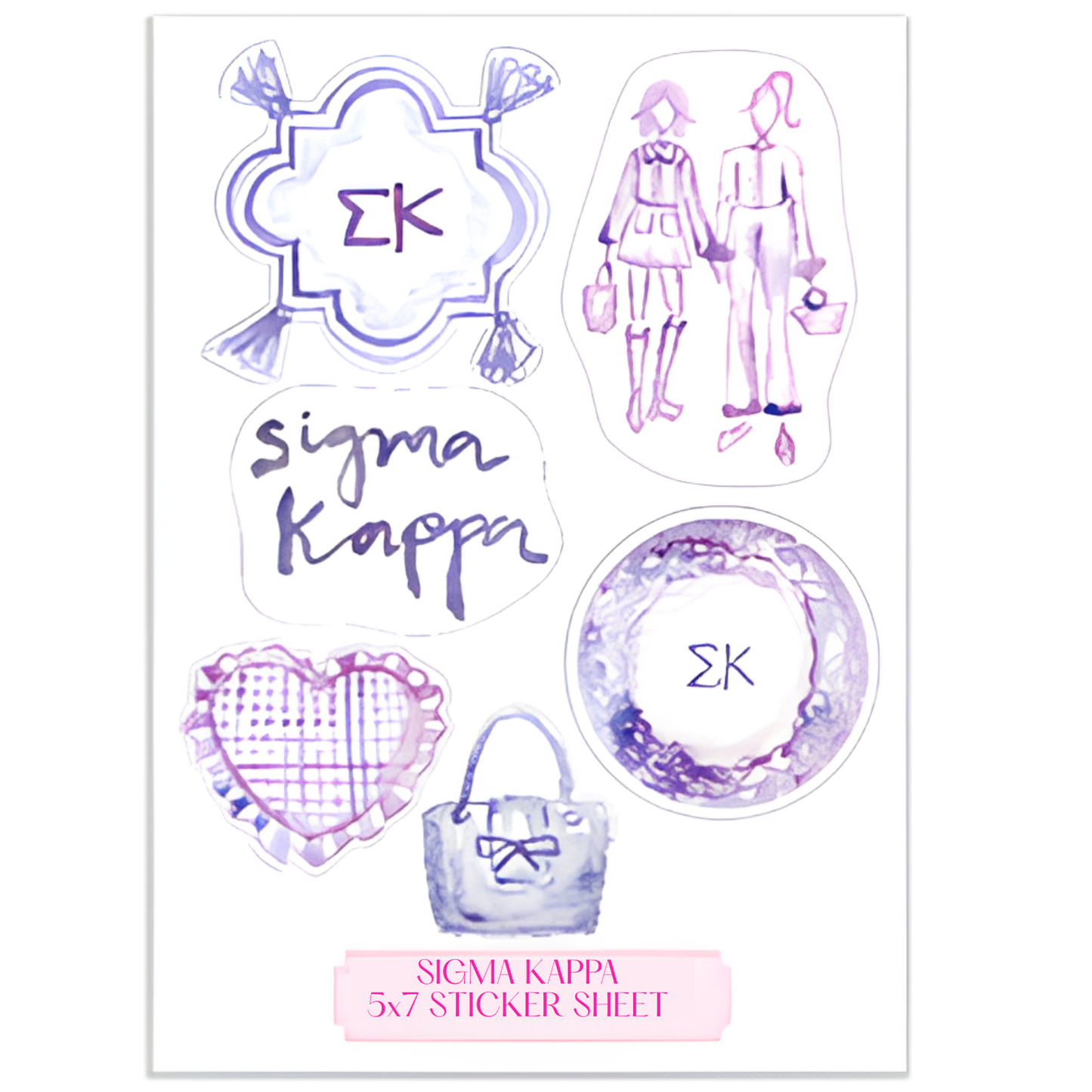 Sorority Bid Day Sticker Sheet
