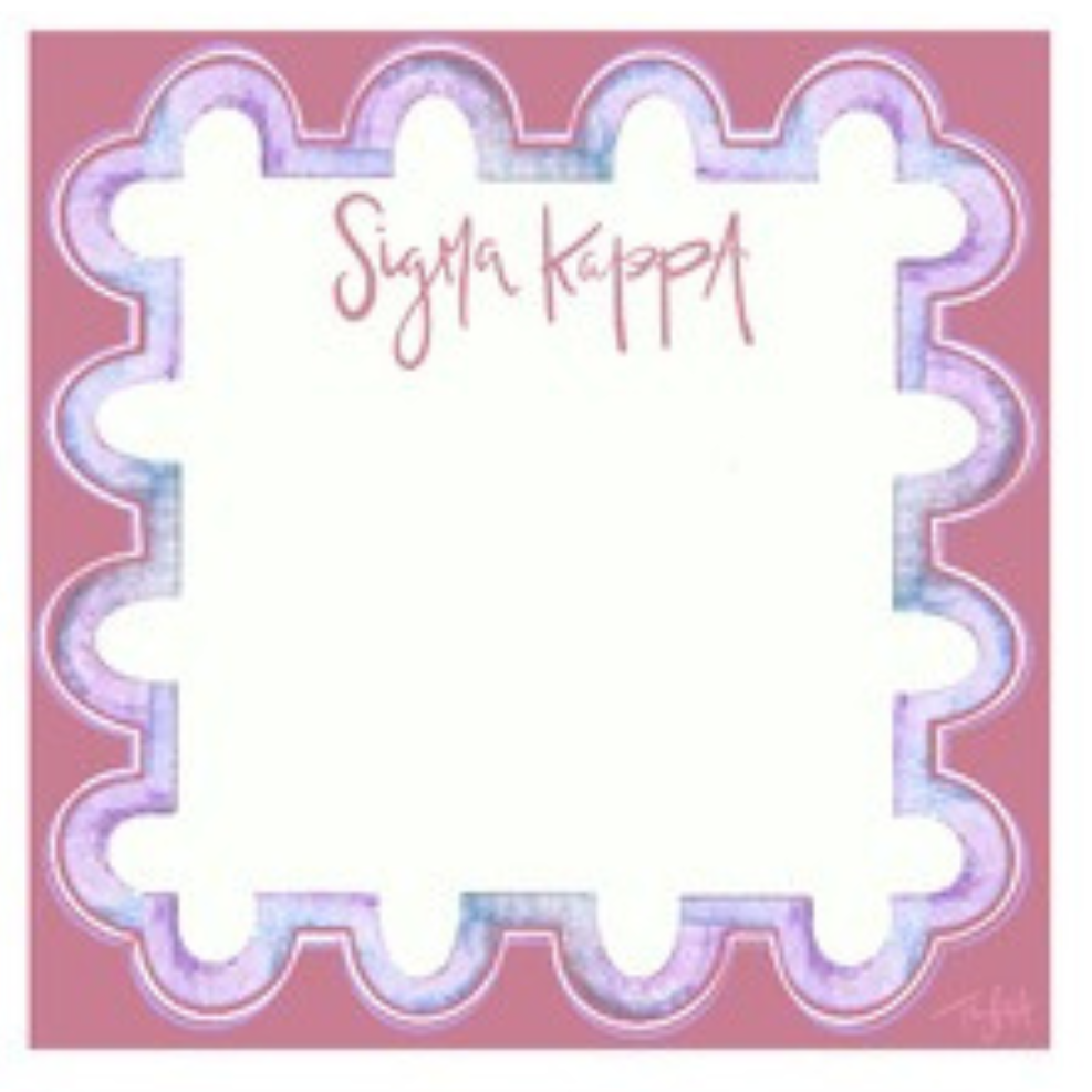 Sorority Watercolor Notepad