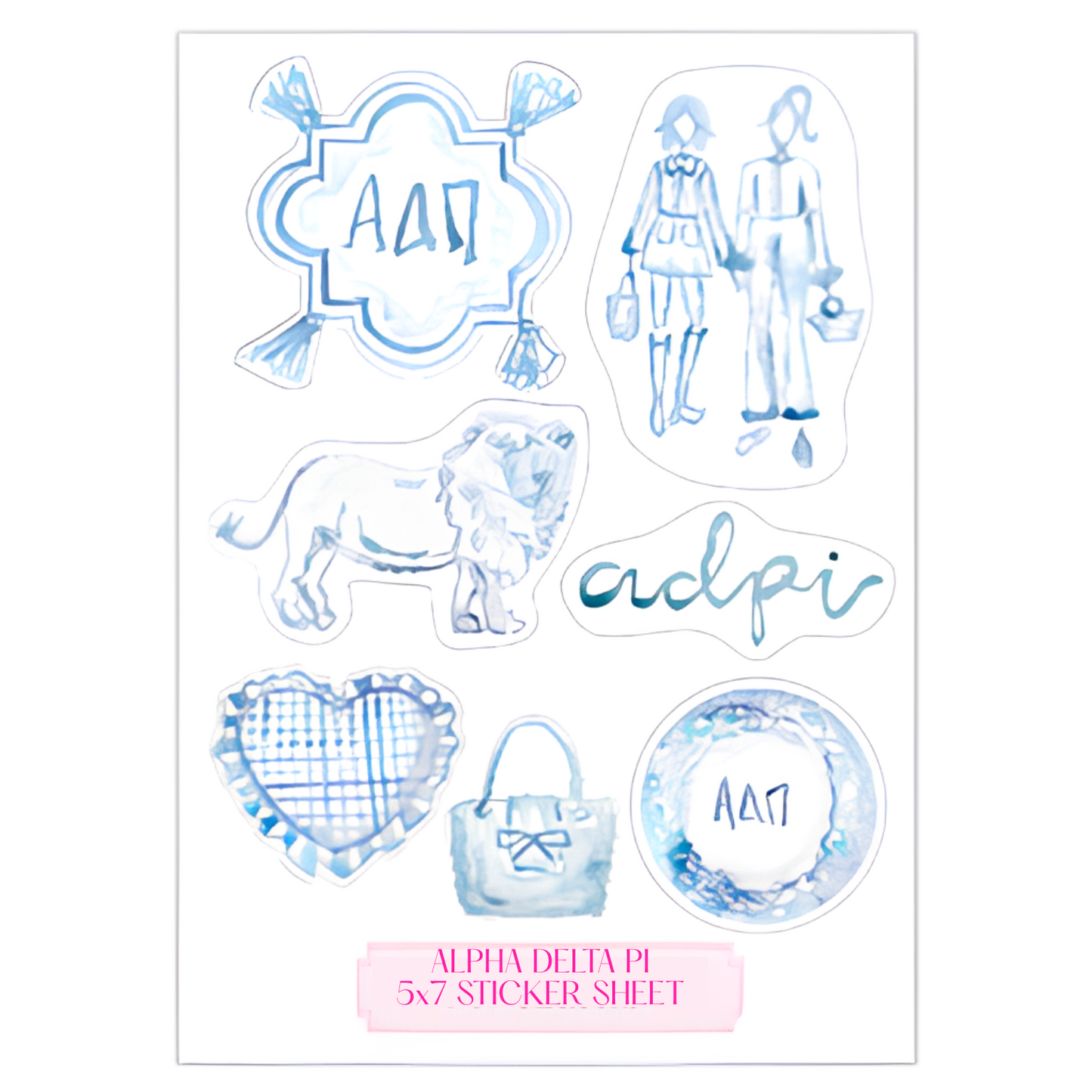 Sorority Bid Day Sticker Sheet
