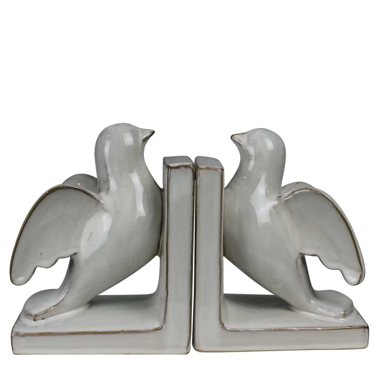 Ceramic Bird Bookends (Pair)