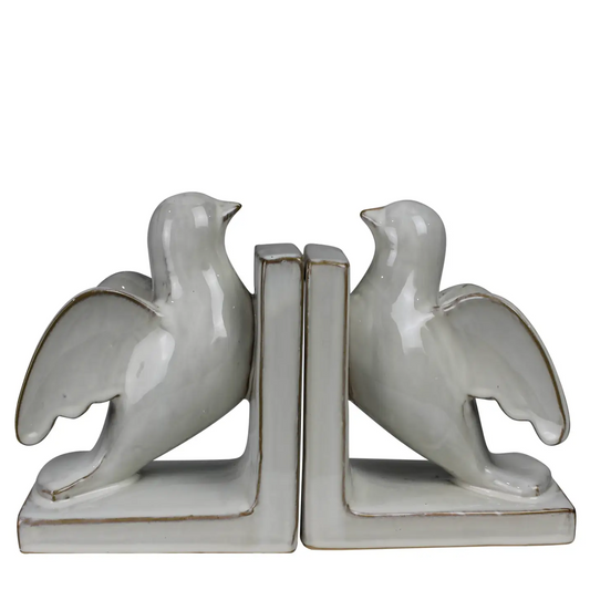 Ceramic Bird Bookends (Pair)