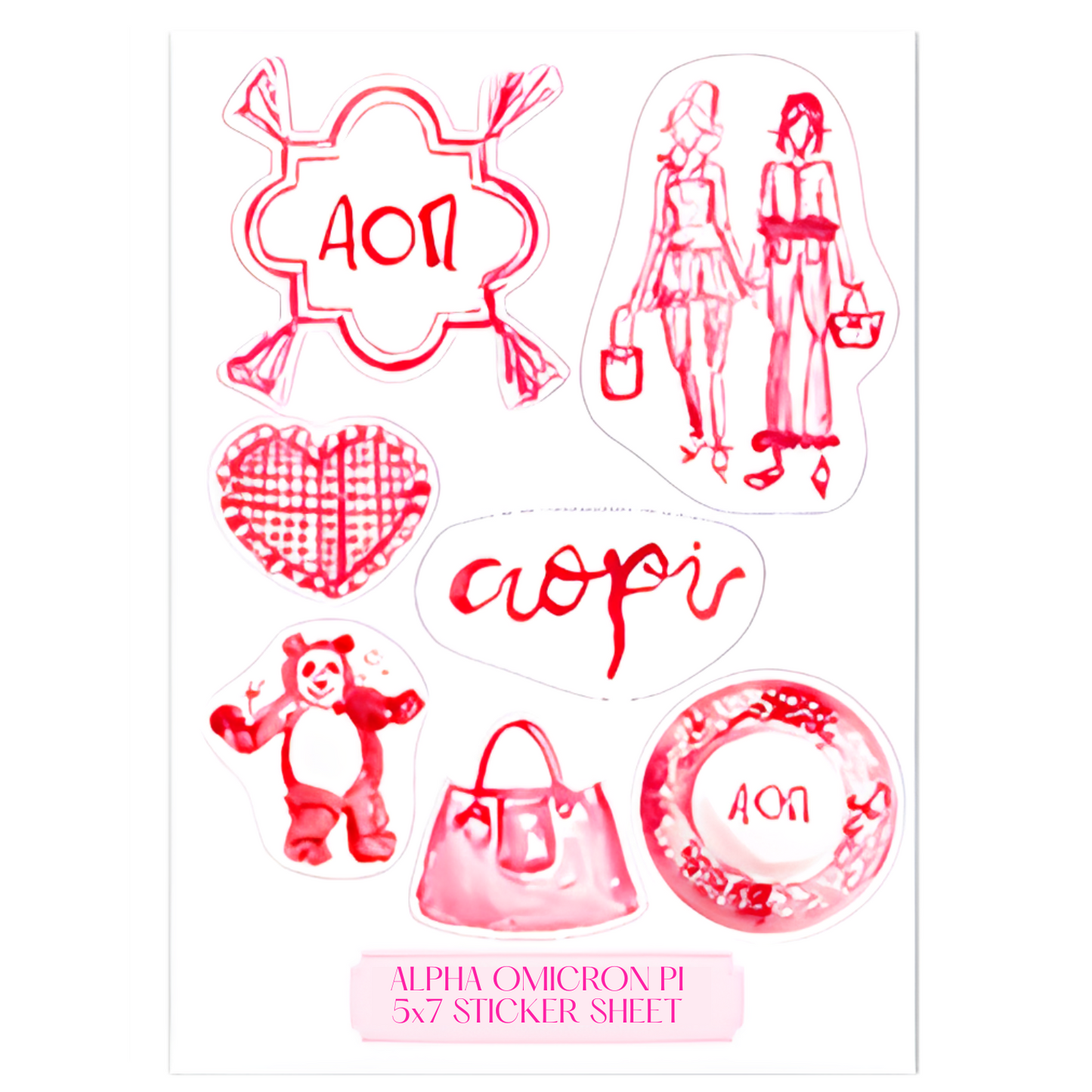 Sorority Bid Day Sticker Sheet