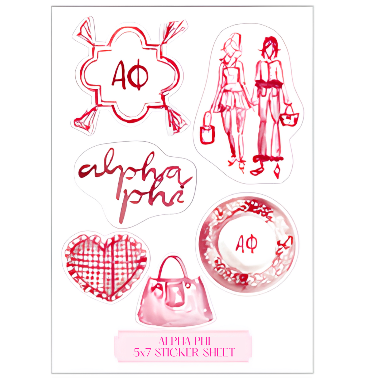 Sorority Bid Day Sticker Sheet