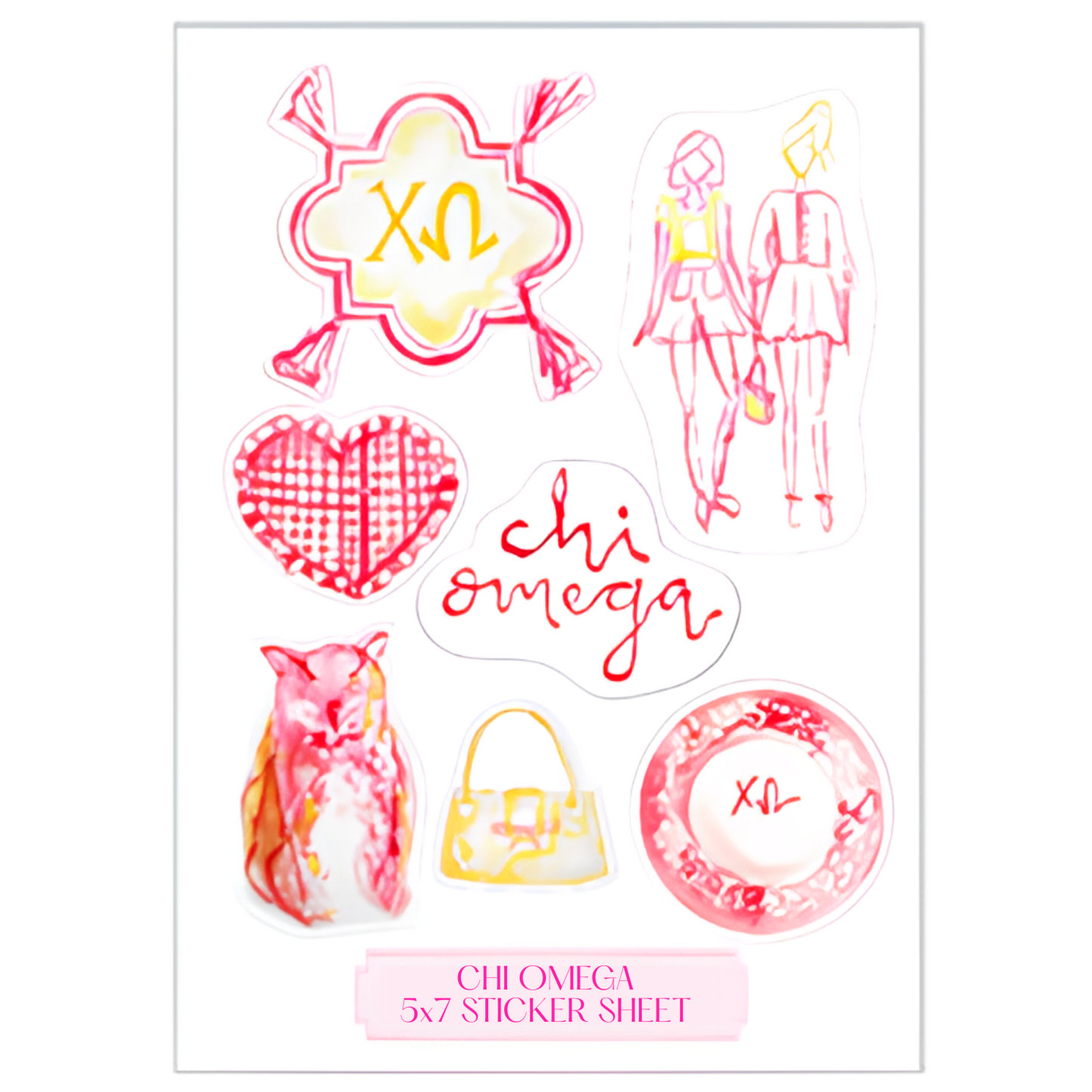 Sorority Bid Day Sticker Sheet