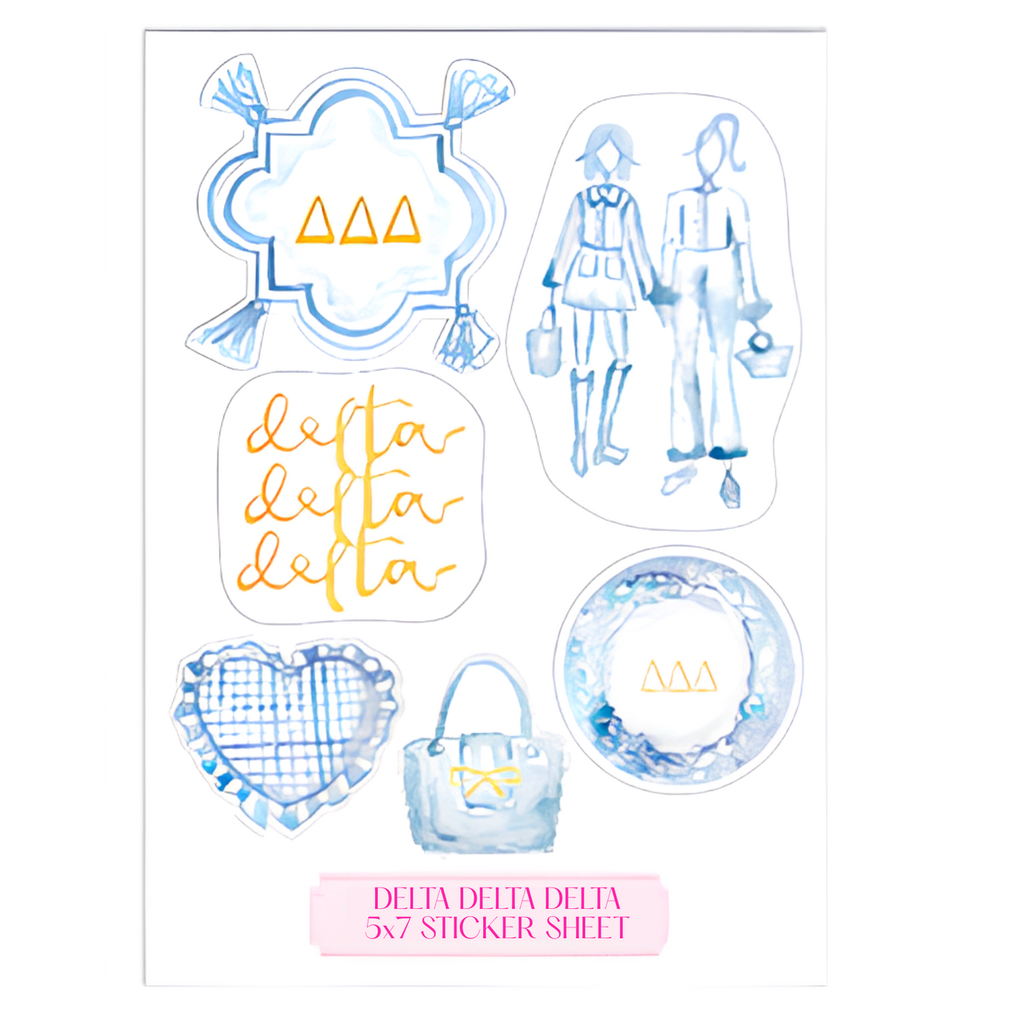 Sorority Bid Day Sticker Sheet
