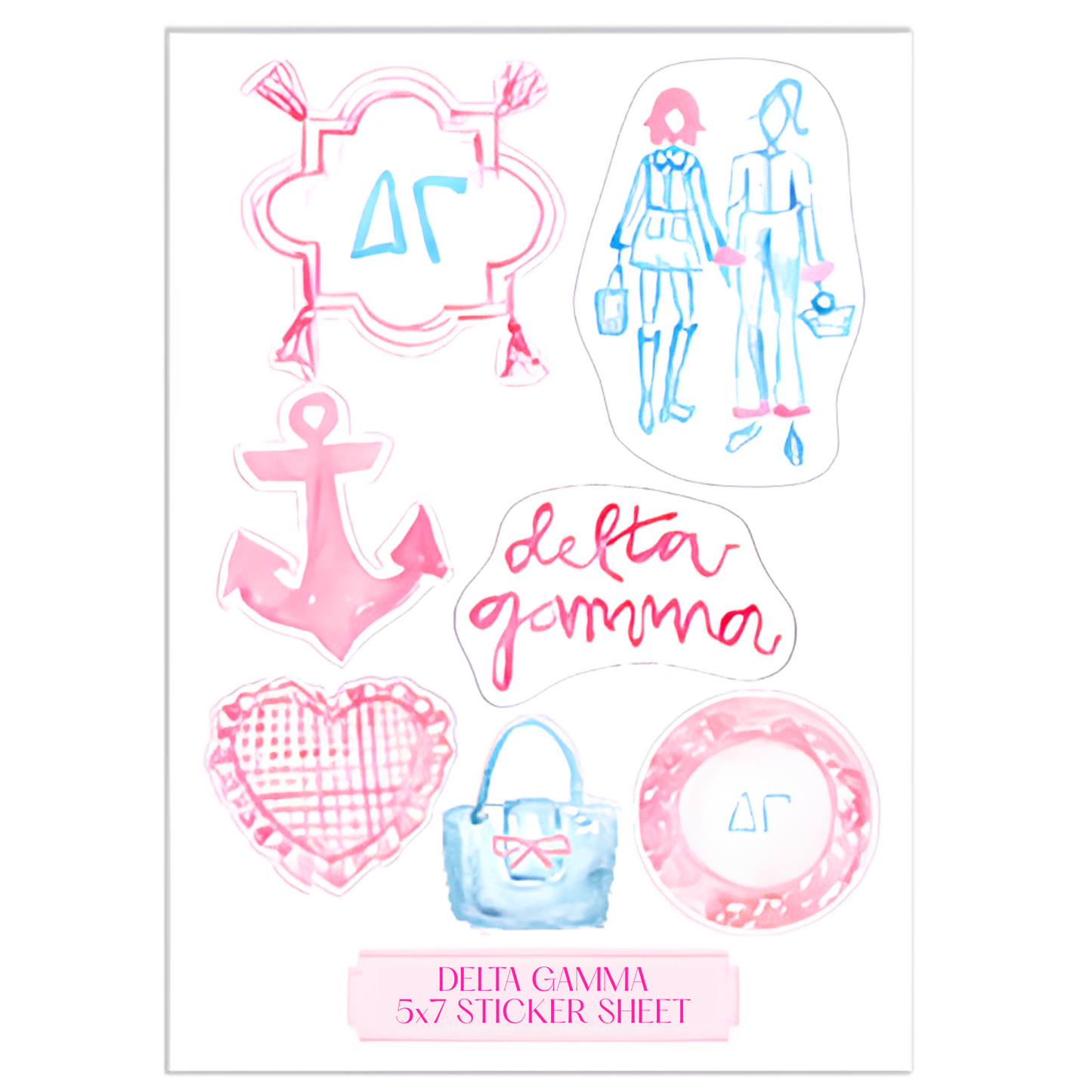 Sorority Bid Day Sticker Sheet