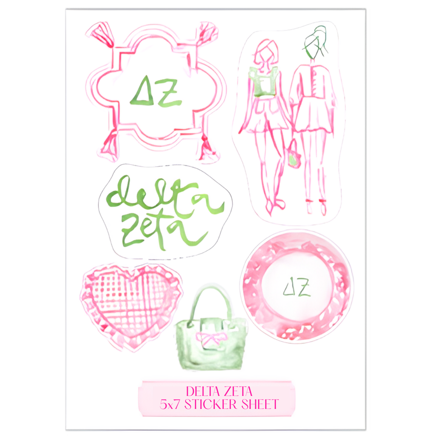 Sorority Bid Day Sticker Sheet