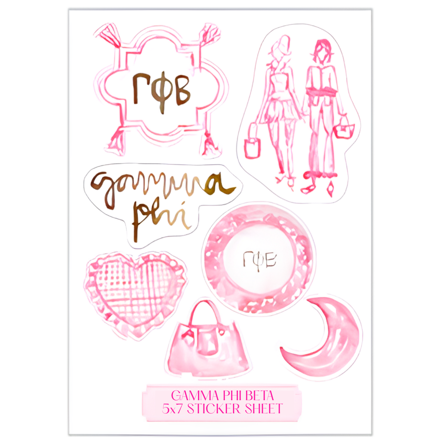 Sorority Bid Day Sticker Sheet
