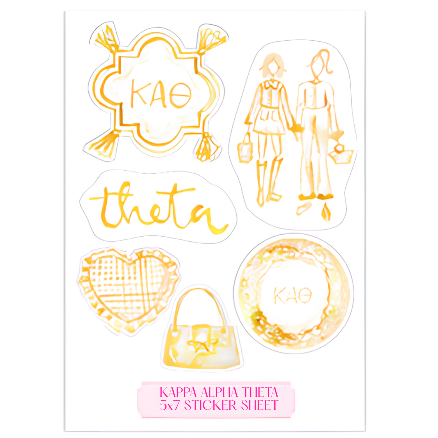 Sorority Bid Day Sticker Sheet