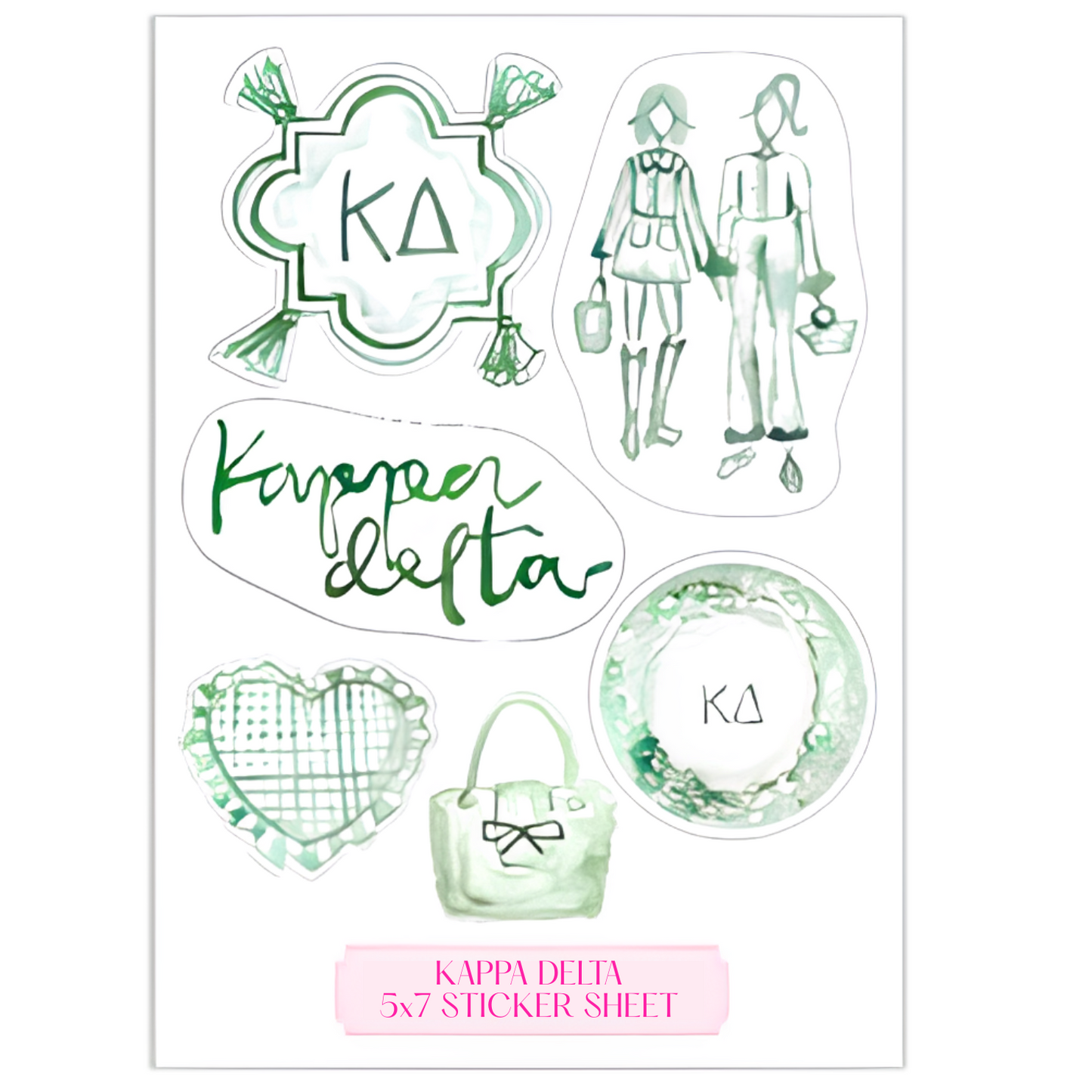 Sorority Bid Day Sticker Sheet