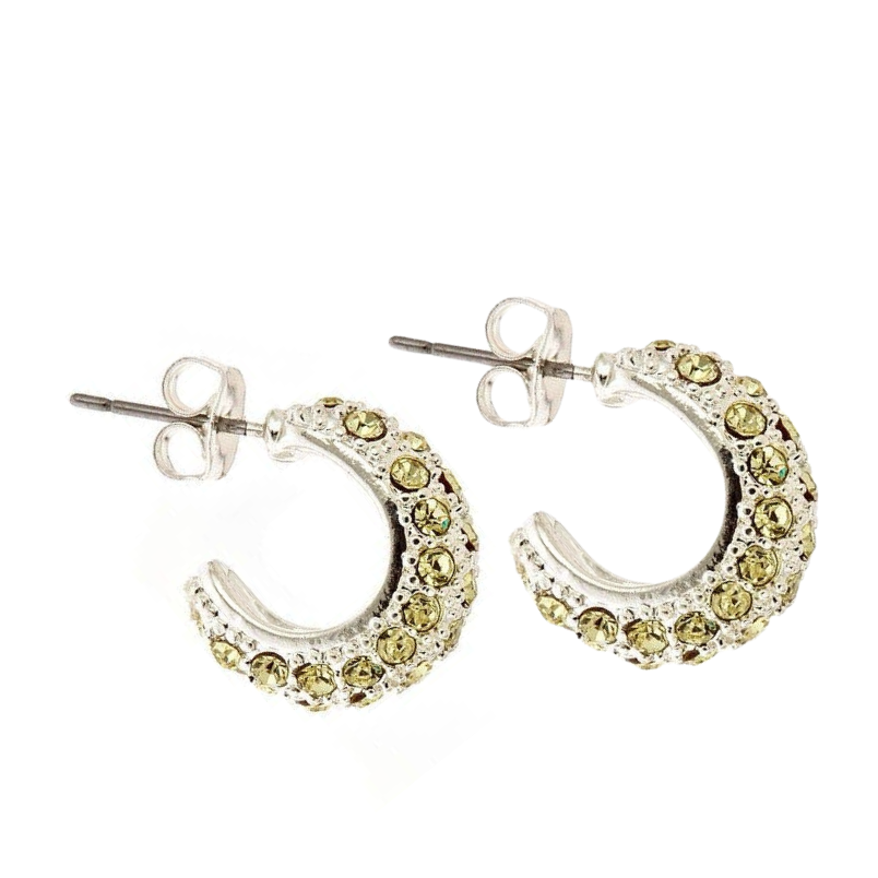 Rhinestone Huggie Earrings