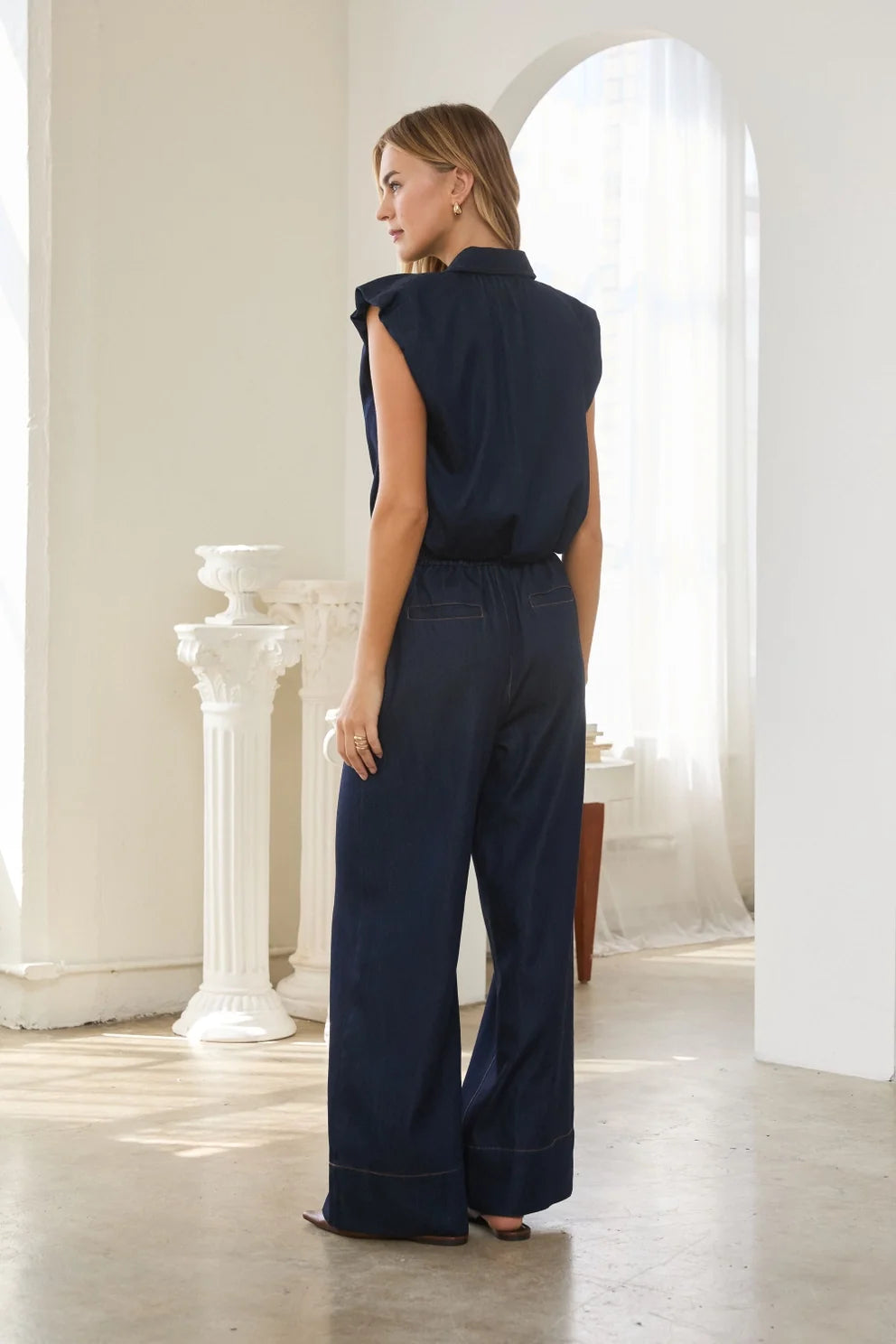 Drawstring Denim Pants