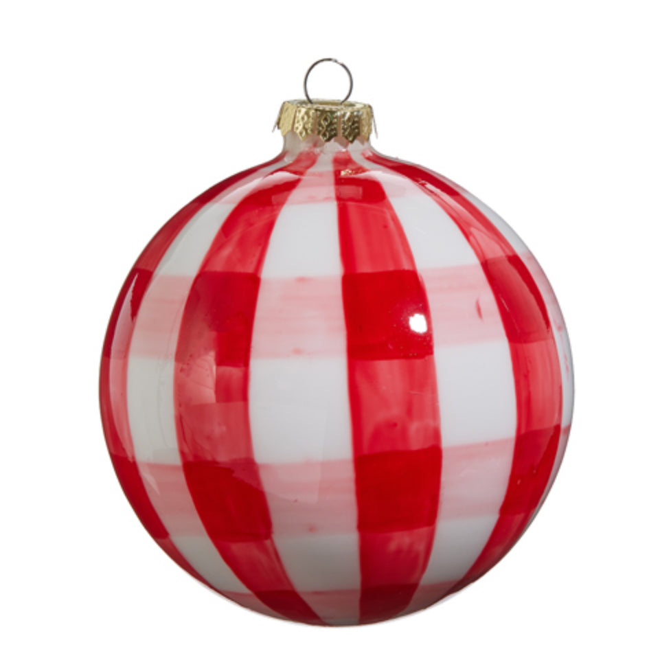 Red Gingham Christmas Ornament