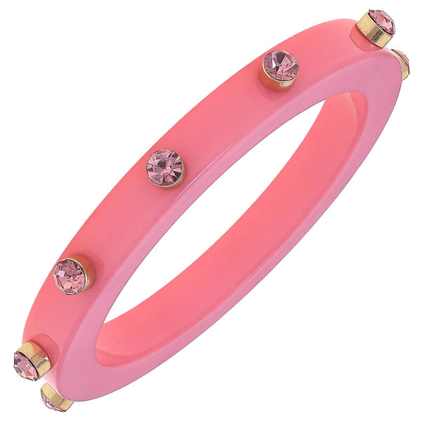 Resin and Rhinestone Bangle