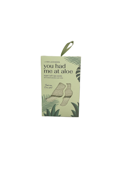 Lemon Lavender You Had Me At Aloe Spa Socks