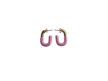 Load image into Gallery viewer, Color Dipped Gold Hoop
